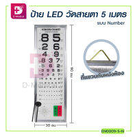 ป้ายไฟ LED วัดสายตา ระยะการตรวจสายตา 3 เมตร และ 5 เมตร แบบตัวเลข และ ตัวอักษร