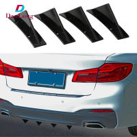 DANLONG STORE 4Pcs Universal Curved Shape Rear Bumper Diffuser Triangular Rear Spoiler Trim Covers Lip Wing Splitter