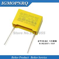 10pcs X2 Safety capacitor 15mm 275VAC 275V 0.022UF 0.047UF 0.1UF 0.15UF 0.22UF 0.33UF 0.47UF 0.68UF 1UF Polypropylene film Electrical Circuitry Parts