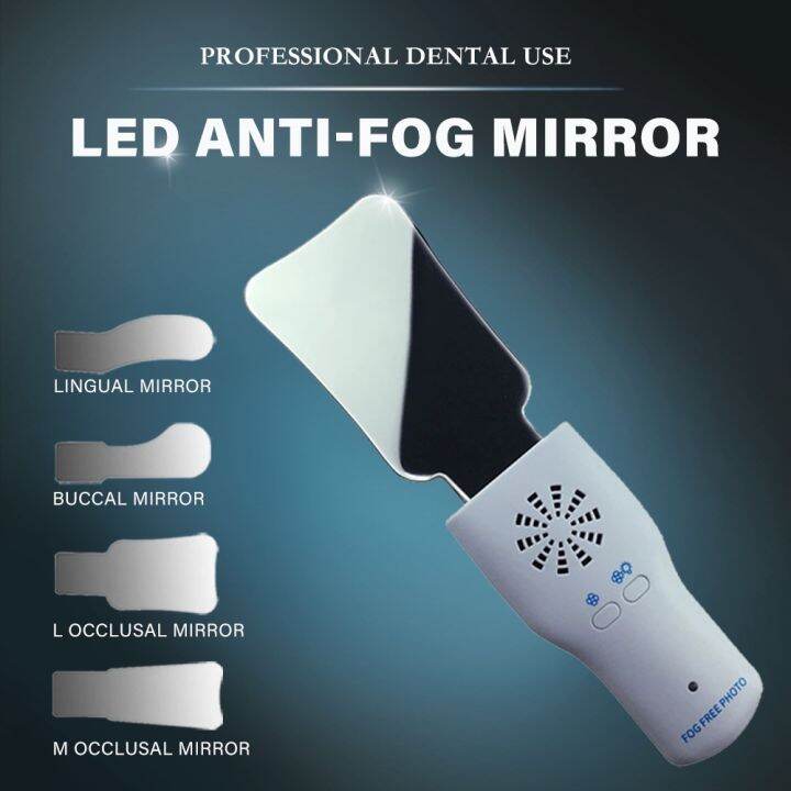Dental Antifog Mirrors LED Light Automatic Oral Photography Defog