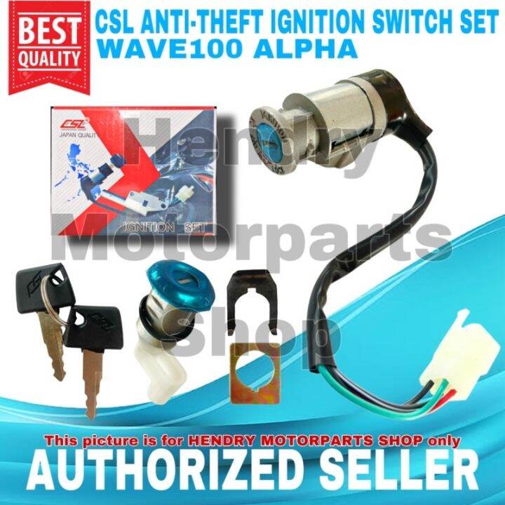 CSL Antitheft Ignition Switch Seat Lock Set for HONDA WAVE/ALPHA Motorcycle Japan Quality