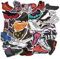 ⚡พร้อมส่ง⚡100ชิ้น รองเท้า Sneakers สนีกเกอร์ Sneaker แฟชั่น sticker พลาสติกกันน้ำ สีคมชัด ตัวอย่างด้านในจ้า