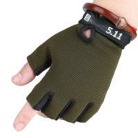 hotx【DT】 Anti-Slip Fingerless Men Half Fishing Cycling Gloves Outdoor Sport Camping