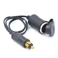 DC 12V 24V EU Plug For BMW DIN Hella Motorcycle Charger Socket Outlet Convert to Car Cigarette Lighter Adapter Power Lead Cable