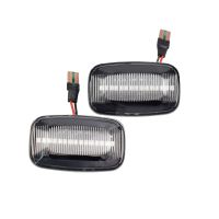 สัญญาณไฟเลี้ยวไฟเครื่องหมายไฟ LED ด้านข้างแบบไดนามิกสำหรับ Toyota Land Cruiser 70 80 100 2ชิ้น