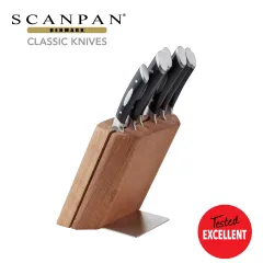 Scanpan Maitre D' 7pc Knife/Knives Block Set Stainless Steel Kitchen  Cutlery