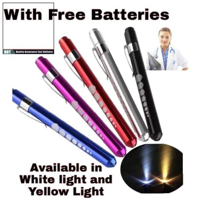 Nursing/Medical Penlight (WITH FREE BATTERIES AND DIFFERENT COLORS