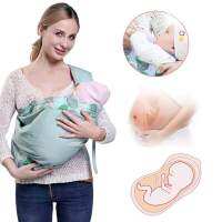 Baby Wrap ทารกแรกเกิดสลิง Dual ใช้ทารกพยาบาล Carrier ตาข่ายผ้าให้นมผู้ให้บริการได้ถึง130ปอนด์ (0-36M)