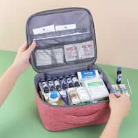 Medicine Bag Home Family First Aid Kit Large Capacity Medicine Organizer Storage Bag Travel Survival Emergency Empty Portable Clamps