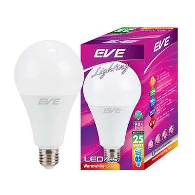 "Buy now"หลอดไฟ LED 25 วัตต์ Warm White EVE LIGHTING รุ่น A95 E27*แท้100%*