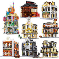 ใหม่จีน Modular อาคารร้านค้าโรงแรมสร้างสรรค์ MOC มินิถนนดูร้านค้าชุดบ้านรุ่นเมืองเมืองเก่าสถาปัตยกรรมของเล่นผู้เชี่ยวชาญ