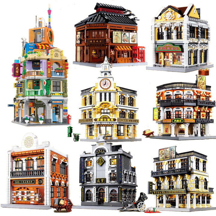 ใหม่จีน-modular-อาคารร้านค้าโรงแรมสร้างสรรค์-moc-มินิถนนดูร้านค้าชุดบ้านรุ่นเมืองเมืองเก่าสถาปัตยกรรมของเล่นผู้เชี่ยวชาญ