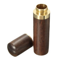 Ebony Wood Toothpick Holder Bucket Mini Box Hiking Portable Craft Handmade Gift 8*1.8cm