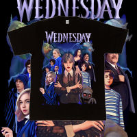 เสื้อยืดพิมพ์ลายใหม่ (พร้อมส่ง)เสื้อ wednesday Bootleg T-shirt ผ้าCotton 100% ใส่ได้ ทั้ง ชาย หญิง ใส่สบาย ไม่หด ไม่ย้ S-5XL