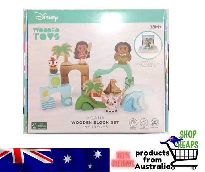 Wooden Blocks Moana Set 26 pieces Lazada PH