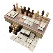 Checkerboard palid checkerboard combined international chess 2 in 1 play