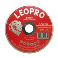 LEOPRO LP03003 แผ่นตัดเหล็กสีแดง 14" 355x3.2x25.4mmx1F [A30P] (25แผ่น/ลัง)