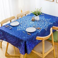 【cw】 Hot Sale Bohemian Pattern Printed Tablecloth Waterproof Party Rectangular Tablecloth Home Kitchen Wedding Decoration Manteles ！