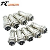 HVJ-10sets/lot Gx16 2/3/4/5/6/7/8/9 Pin Male Amp; Female 16mm L70-78 Circular Aviation Socket Plug Wire Panel Xlr Connector