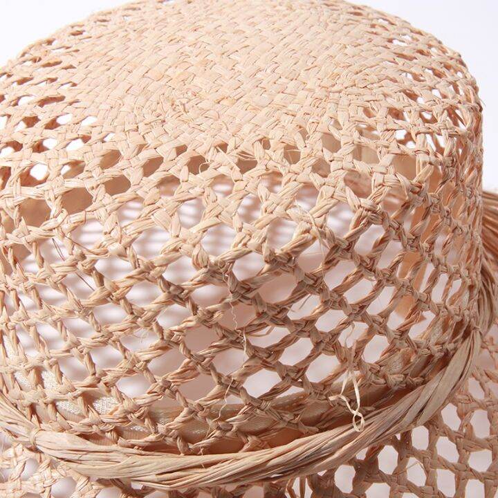 cc-luxury-brand-wide-brim-beach-hats-raffia-uv-protection-hat-outdoor-wholesale