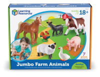 [18 เดือน+] Jumbo Farm Animals ของเล่น สัตว์เลี้ยงในฟาร์ม ขนาดใหญ่ สัตว์โลก [จากแบรนด์ Learning Resources]