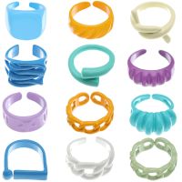 [COD] Ins design jelly irregular ring personality spray paint cold girl college opening