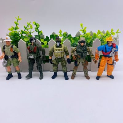 ZZOOI 10cm many styles of soldier mode plastic action figure doll toy character Flexible figurines children kids collection toys