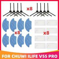 2023 NEW For Chuwi iLife V55 Pro Robotic Vacuum Cleaner Replacement Spare Parts Spin Side Brush HEPA Filter Mop Cloth Rag