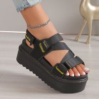 Shoes for Women 2023 Fashion Summer Womens Sandals Roman Platform Mid Heel Waterproof Plus Size Womens Shoes Open Toe Sandals