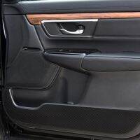 4Pcs/Set Black Cool Design Interior Door Anti-Kick Sticker Cover Protector Car Styling Fit for Honda CRV 2017-2019