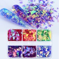 【YF】 Resina epóxi iridescente Glitter flocos irregulares lantejoulas para enchimento de resina Silicone Mold Enchimento Artesanato Keychain Making