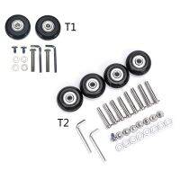 【CW】 Rubber Casters for Luggage 45x18mm/70x24mm Metal Bearings Axles Heavy Duty Suitcase kit