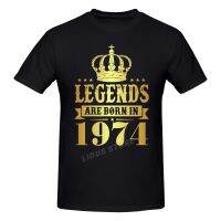 Legends Are Born In 1974 48 Years For 48Th Birthday Gift T-Shirt Harajuku Streetwear 100% Cotton Graphics Tshirt S Tee Top