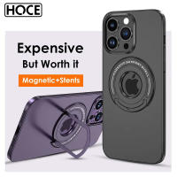 HOCE หรูหราที่มองไม่เห็นตัวยึดเคสโทรศัพท์แม่เหล็กสำหรับ iPhone 14 13 12 11 Pro Max 14Plus Magsafe เคสแข็งกันกระแทกชาร์จไร้สาย