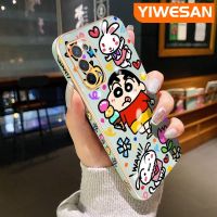 YIWESAN เคสสำหรับ OPPO A74 5G A54 5G เคสการ์ตูนสุดสร้างสรรค์สีเทียนหน้าแข้งจันบางหรูหราชุบลายดีไซน์ใหม่เคสโทรศัพท์คลุมทั้งหมดป้องกันเลนส์กล้องเคสนิ่มกันกระแทก