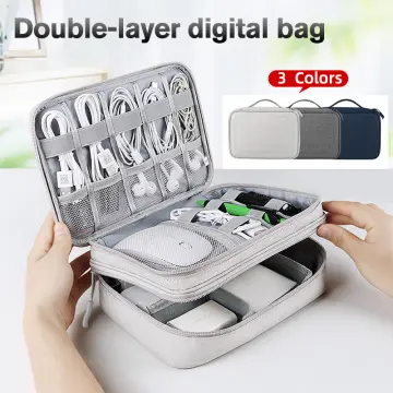 Cable Organizer Bag Electronic Accessories Travel Three-Layer