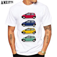 ฤดูร้อนใหม่ผู้ชายแขนสั้น twingo 90s สี Quartet รถคลาสสิกเสื้อยืด Harajuku สีขาว Casual Boy Tees VINTAGE Man Tops