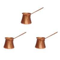 3X Coffee Wooden Handle Turk Turkish Coffee Pot 320Ml Coffee Turk Turkish Copper Coffee Maker for Turk Cezve Cafeteria