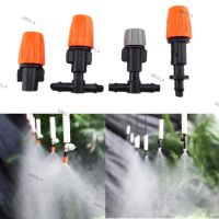 1/4" Garden Irrigation Hanging Fog Sprinkler Nozzle Tee 4/7 Hose Misting Mist Water Sprayer Kits For Garden Greenhouse 6TH