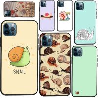 ▤ Cartoon Animal Snail Soft Phone Case For iPhone 11 14 Pro Max 12 13 Mini 6S 7 8 Plus X XR XS Max 5S SE 2020 Fundas
