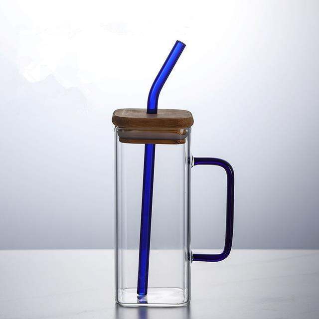 high-end-cups-นอร์ดิกสแควร์ถ้วยแก้วด้วยแก้วฟางสีจับแก้ว-borosilicate-สูงสำหรับแก้ว-drinksglass-เย็นและร้อน