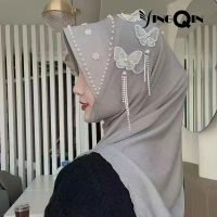 【YF】 Muslim Women Female Headscarf Chiffon Summer Malaysia Silk Scarf Hijab Hat Cap Prayer Kufi Bonnet Saudi Arabia Headwraps