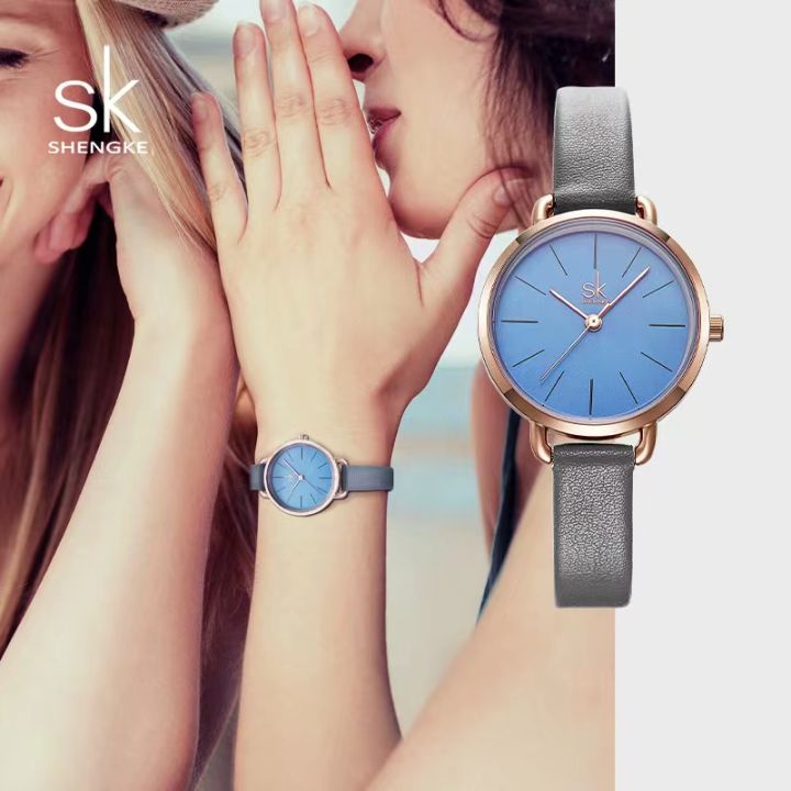 พร้อมส่ง-shengke-นาฬิกาข้อมือผู้หญิง-นาฬิกาแฟชั่น-สายหนังขนาดเล็ก
