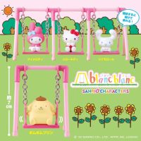 Cosetteme Sanrio Cinnamoroll Hello Kitty Figures Action Melody Pom Purin Play On The Swing Gashapon Gifts Kawaii Toys