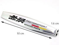 โลโก้เพจอลูมิเนียม ฮอนด้า มุเก็น สีเงิน honda mugen silver badge aluminuem logo for side fender or interior jazz city civic