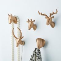 1Pc Modern Creative Animal Head Coat Hook Wall-mounted Home Decorative Keychain Clothes Hanger Sundries Shelf Picture Hangers Hooks