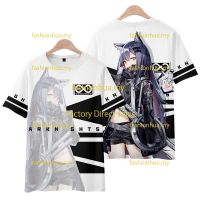 2023 New2023ใหม่อะนิเมะ Arknights Vanguardtexas T เสื้อผู้ชายแฟชั่นผู้หญิงหลวม3D พิมพ์ Unisex ลำลองแขนสั้นคอสเพลย์