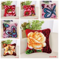 Flower Latch Hook Kits Diy Kit Quality Fashion Quality Fashion Cross Stitch Pillows Knooppakket Klink Haak Kleed Bloemen Diy