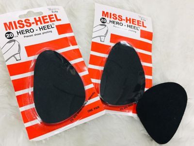 แผ่นเสริมด้านหน้าเท้า เพิ่มความพอดี ลดความลื่นให้บริเวณด้านหน้าเท้า MISS-HEEL ขนาดหนา 3 มม. ราคา 20 บาท