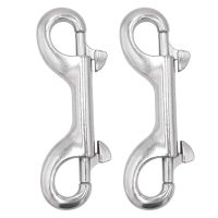 Stainless Steel Double-Head Spring Hook Stainless Steel Double-Head Clasp Hook Metal Clip for Marine Rigging